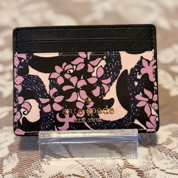 kate spade Accessories - Kate Spade Black and Pink Card Holder